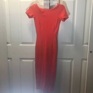 Bodycon red midi dress
